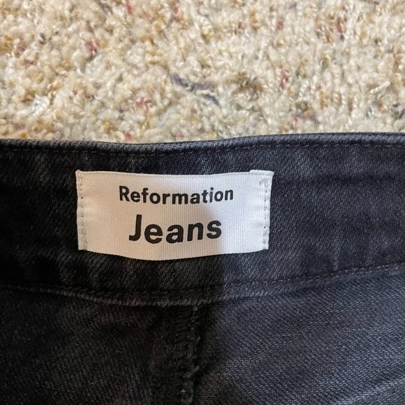 Reformation Size 26 Kayo High & Skinny Erie Black Wash Jeans no belt - Picture 5 of 14